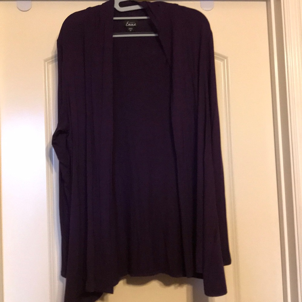 NWOT Simply Emma Purple Cardigan
